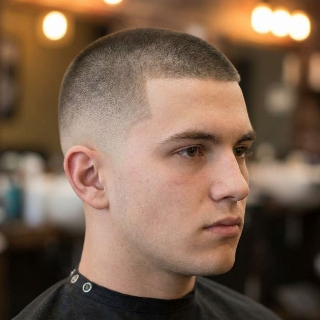Buzz Cut with Temple Taper