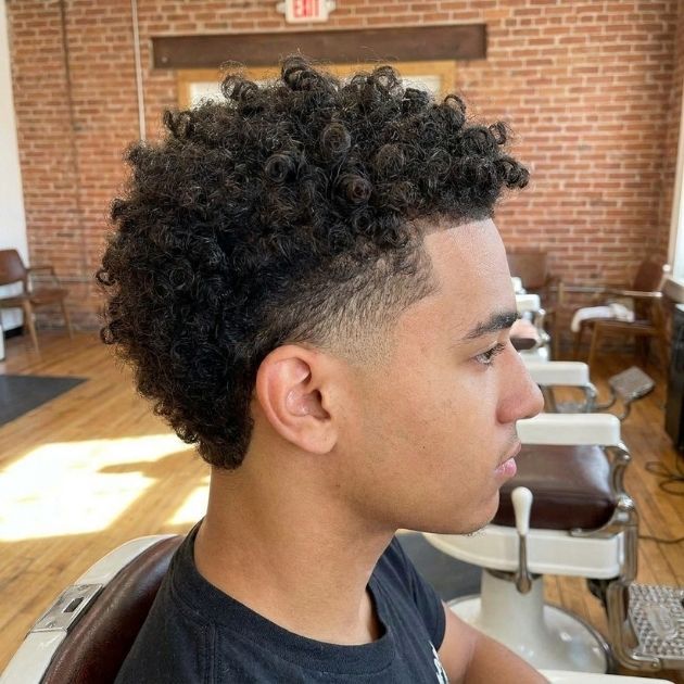 Classic Curly Burst Fade