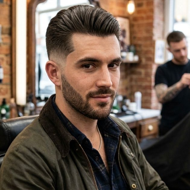Comb Over Low Burst Fade