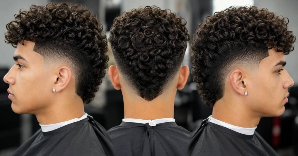 Curly Burst Fade Haircut