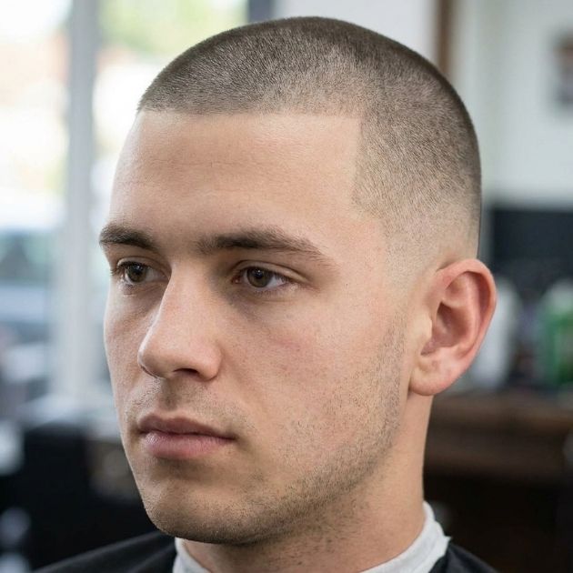 Fresh Buzz Cut with Low Taper