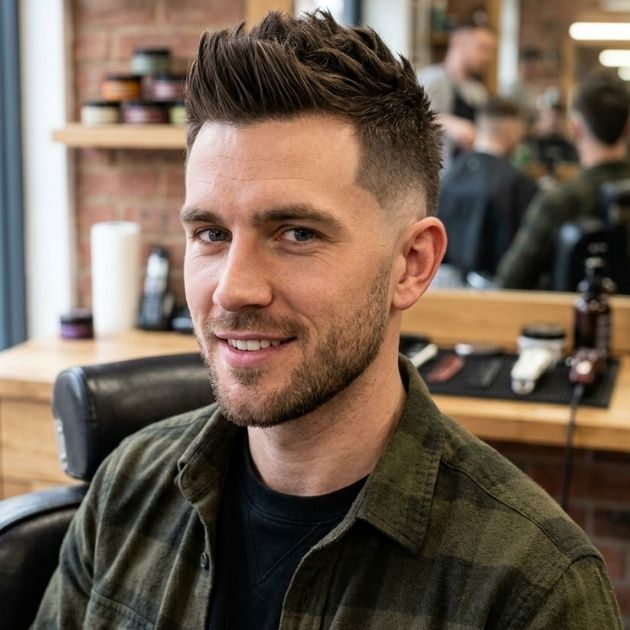Low Burst Fade Faux Hawk