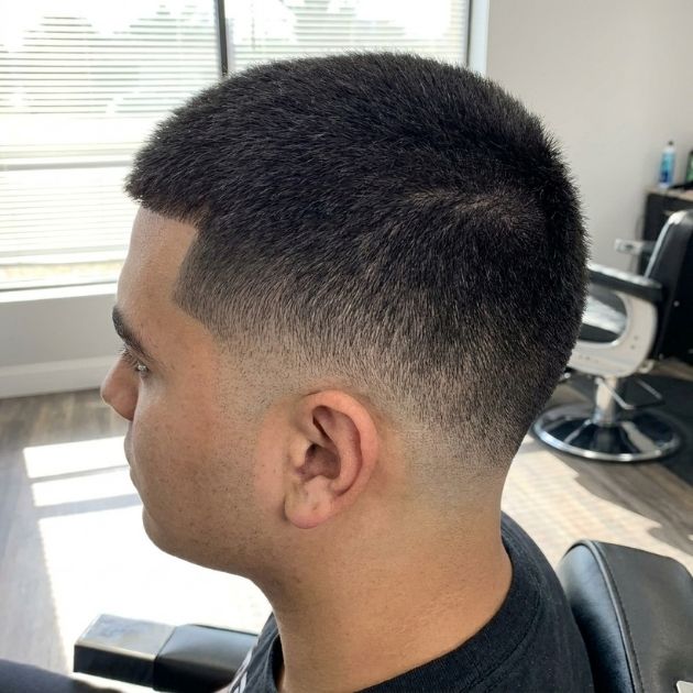Low Taper Buzz for Thick Hair