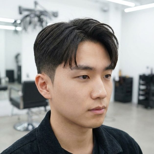 Low Taper Fade Asian Comma Hair