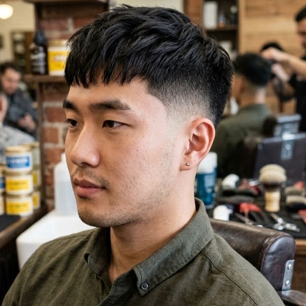 Low Taper Fade Asian Textured Crop