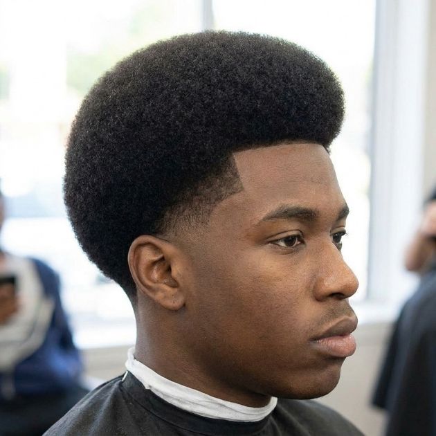 Low Taper Fade Black Afro
