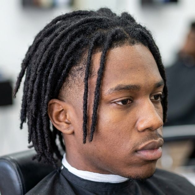 Low Taper Fade Black Dreadlocks
