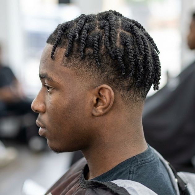 Low Taper Fade Black Haircut Twist Hair
