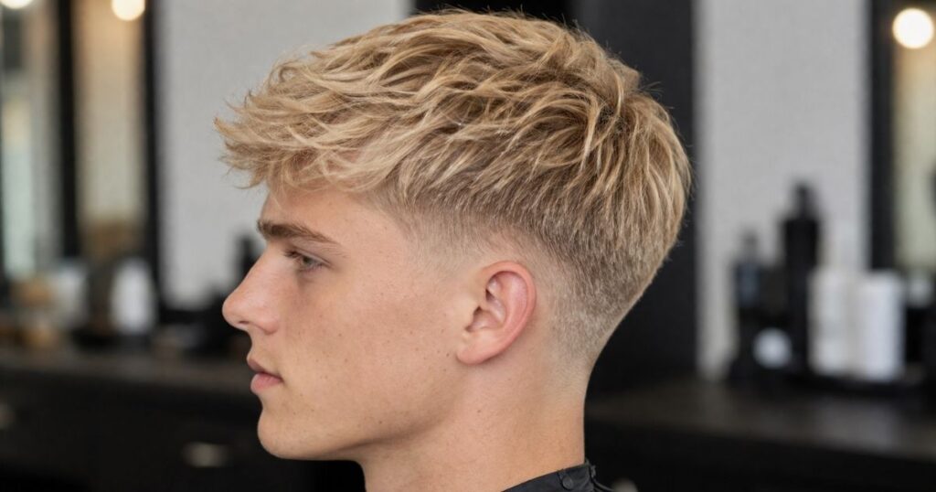 Low Taper Fade Blonde Hair