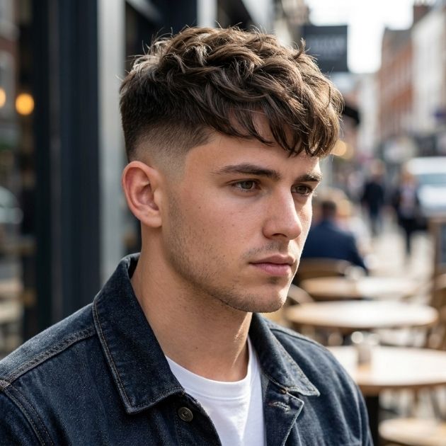 Low Taper Fade Casual Fringe
