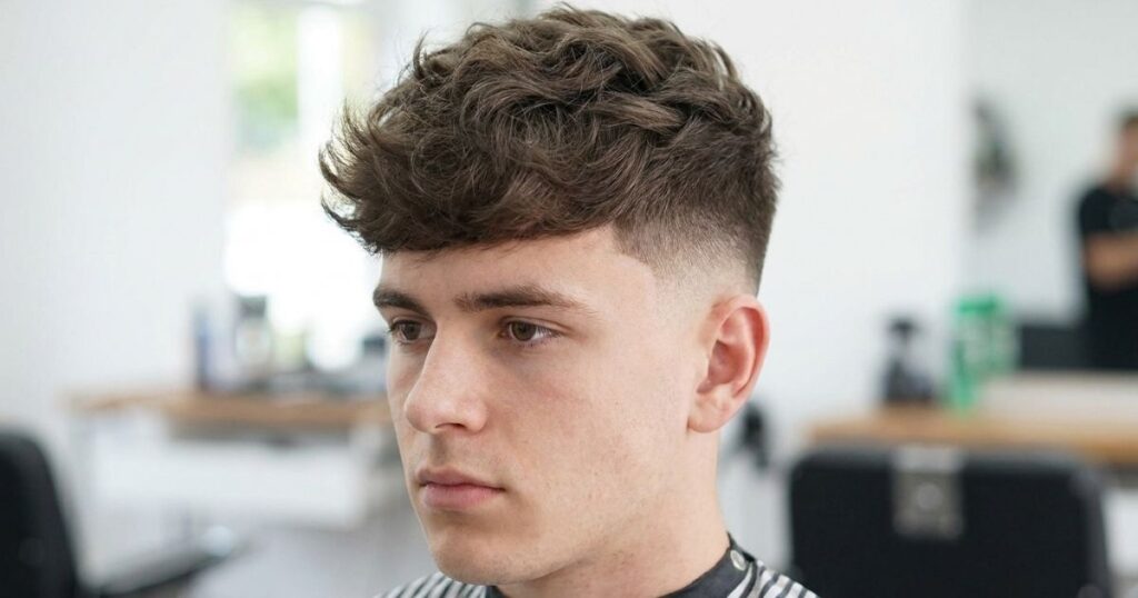 Low Taper Fade Fluffy Fringe