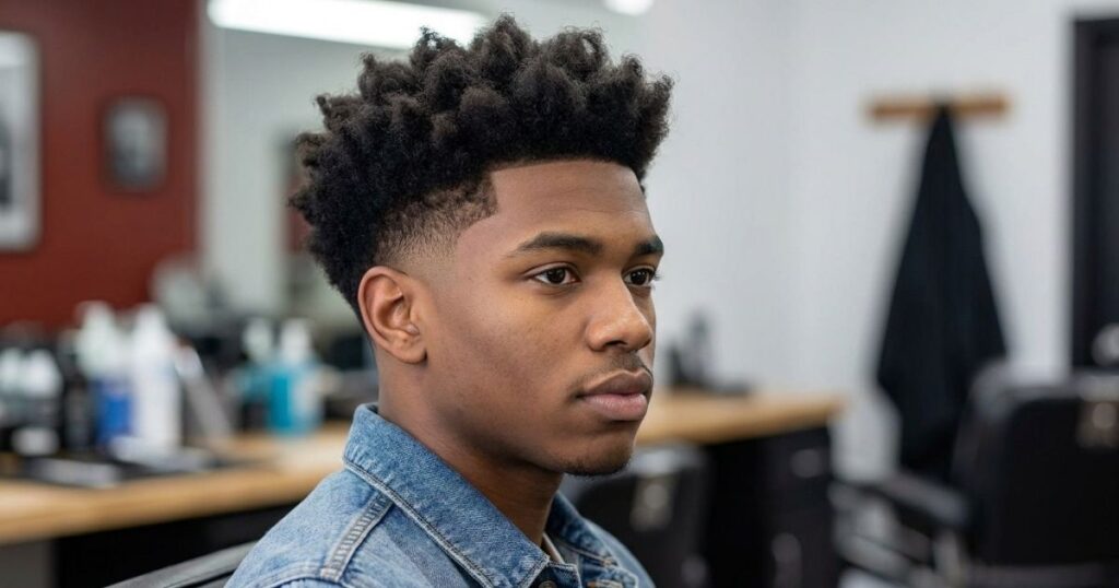 Low Taper Fade Fluffy Hair Short