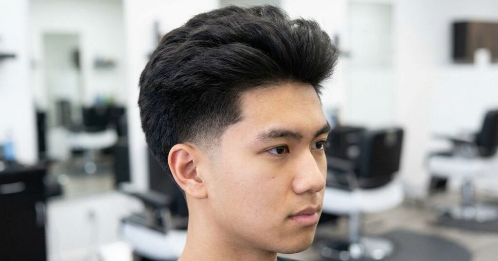 Low Taper Fade Fluffy Hair for Straight Hair