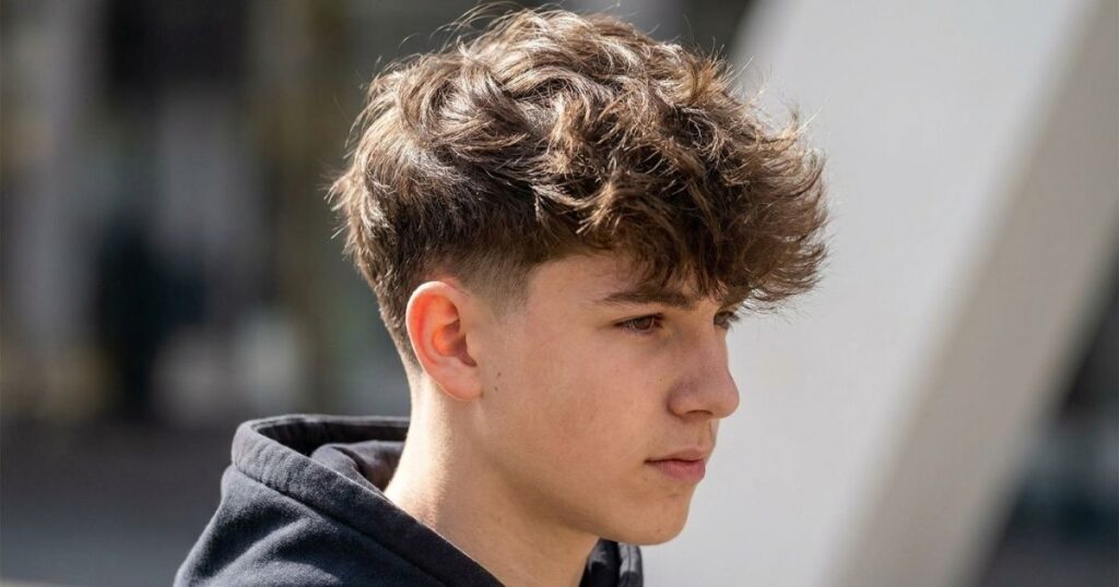 Low Taper Fade Fluffy Hair for Teen Boys