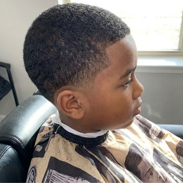 Low Taper Fade For Kids with Waves