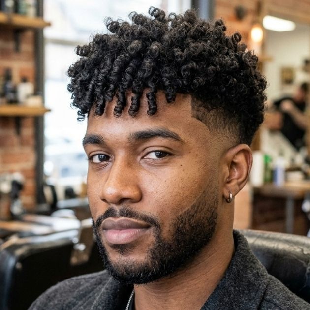 Low Taper Fade French Crop Hair Curly