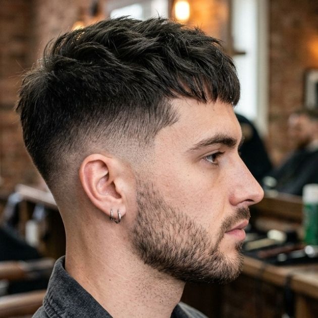 Low Taper Fade French Crop Hair Short