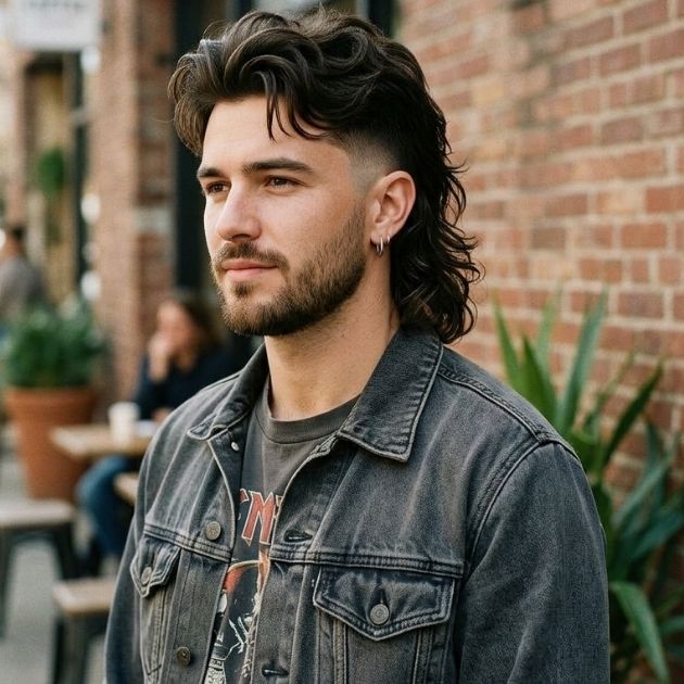 Low Taper Fade Mullet Men