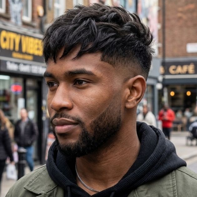 Low Taper Fade With Trending Textured Crop Layered