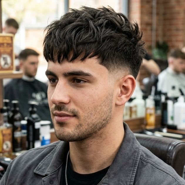 Low Taper Fade With Trending Textured Crop Short