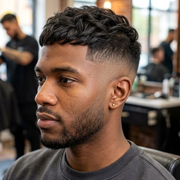 Low Taper Fade With Trending Textured Crop Skin