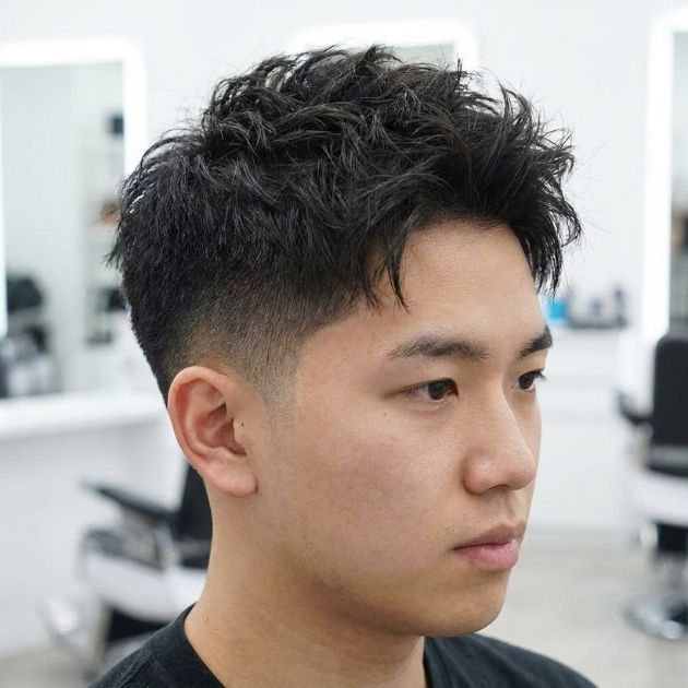 Low Taper Fade with Asian Textured Hair