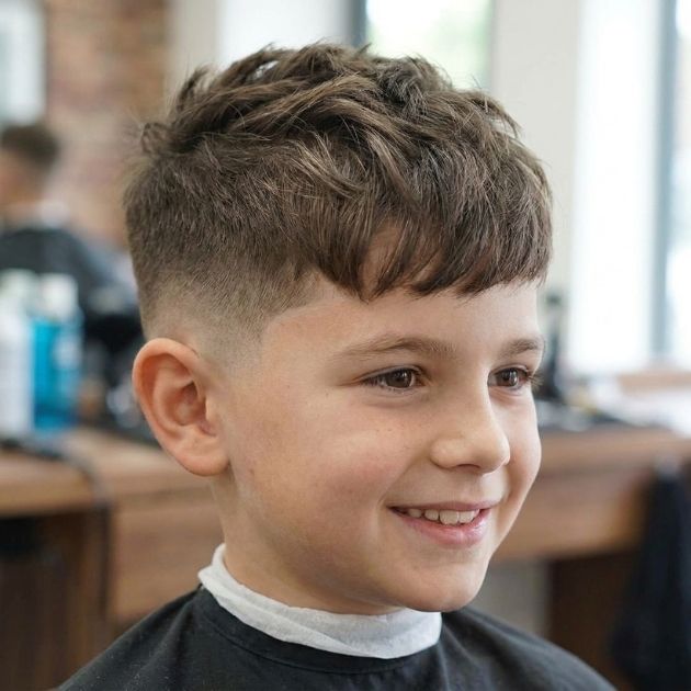 Low Taper Fade with Fringe