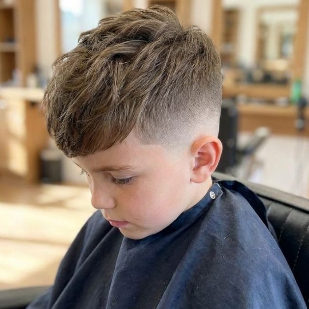 Low Taper Fade with Long Top