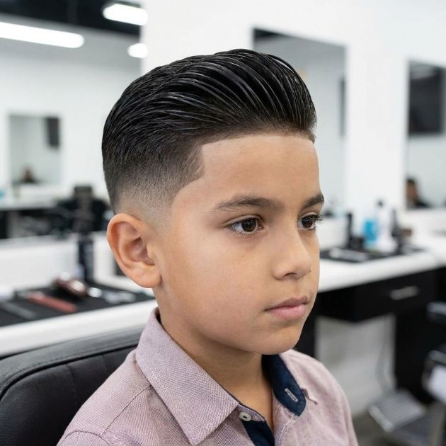 Low Taper Fade with Slick Back