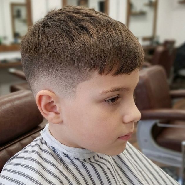 Low Taper Fade with Straight Hair