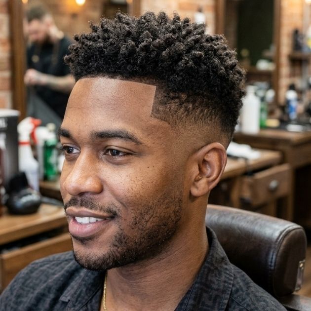 Low Taper Fade with Textured Top