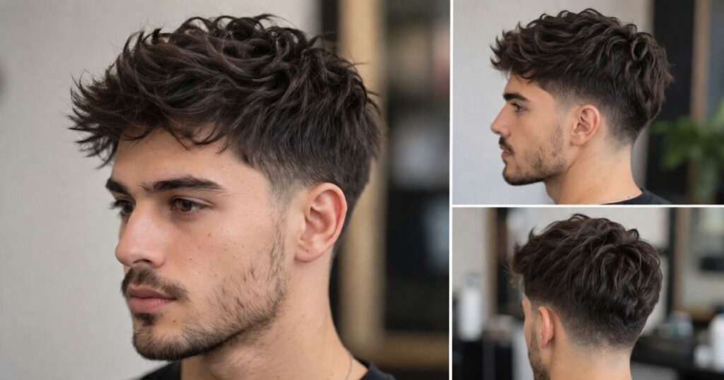 Low Taper Fade with Textured Top