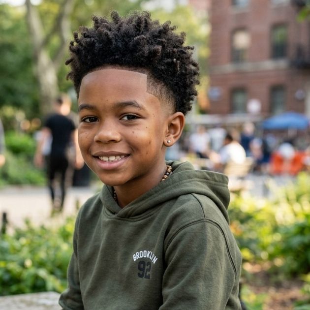 Low Taper Fade with Textured Top Kids