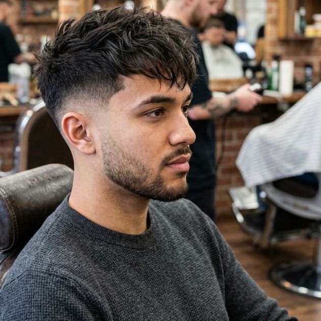 Mid Taper Fade with Textured Top
