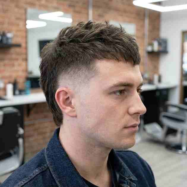 Modern Burst Fade Mullet