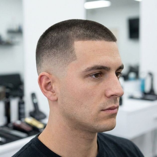 Modern Low Taper Buzz Haircut