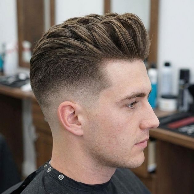 Modern Quiff with Low Taper Fade