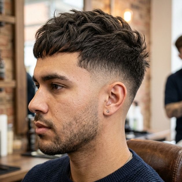 Modern Textured Crop with Low Taper Fade