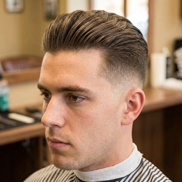 Natural Slick Back Fade