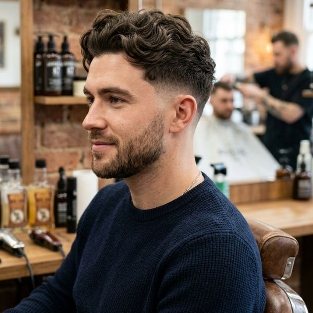 Natural Wavy Taper Fade