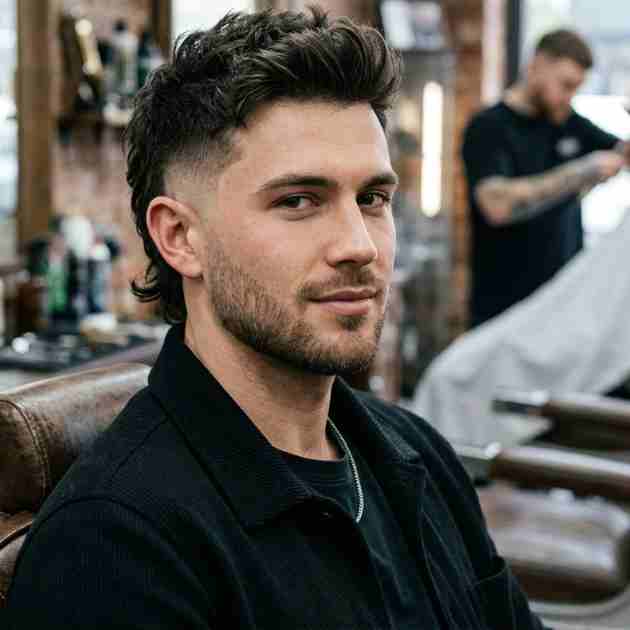 Short Burst Fade Mullet
