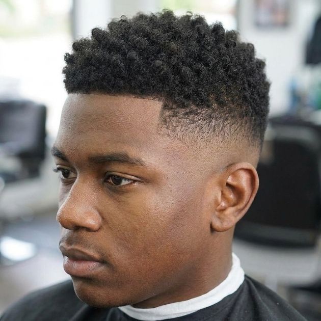 Skin Curly Burst Fade