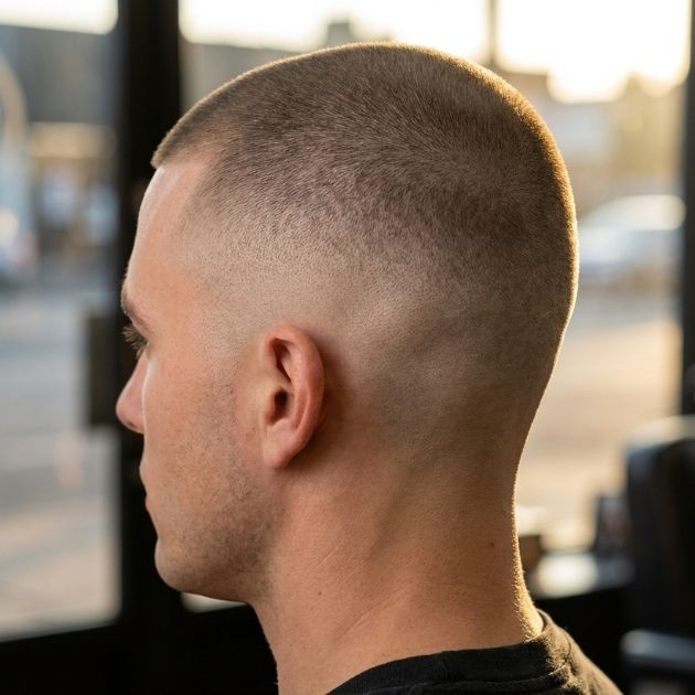 Skin Fade Buzz with Low Taper