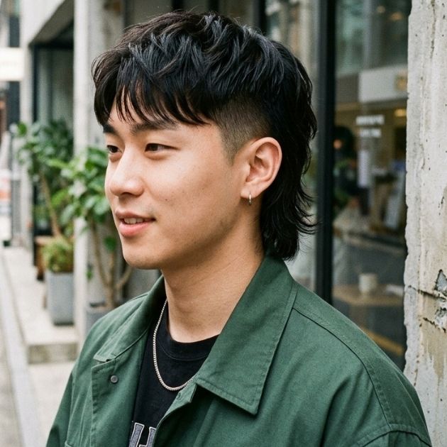 Taper Fade Mullet Asian Style
