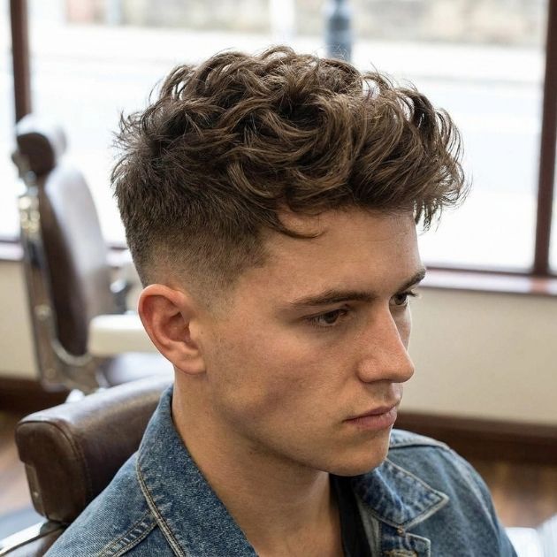 Textured Wavy Taper Fade