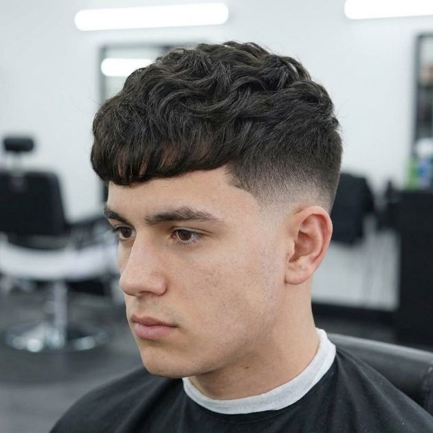 Wavy Fringe Low Taper Fade