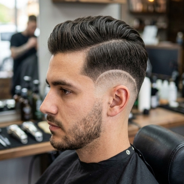 Burst Fade Comb Over