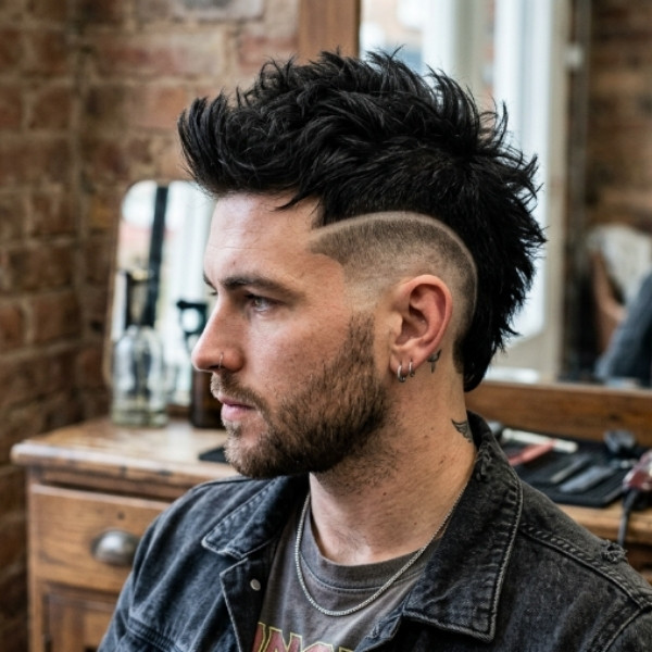 Disconnected Burst Fade Mohawk