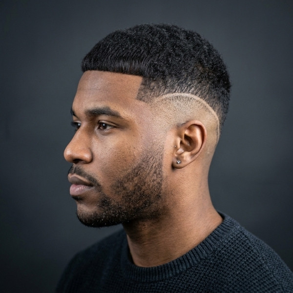 High Burst Fade Caesar Cut