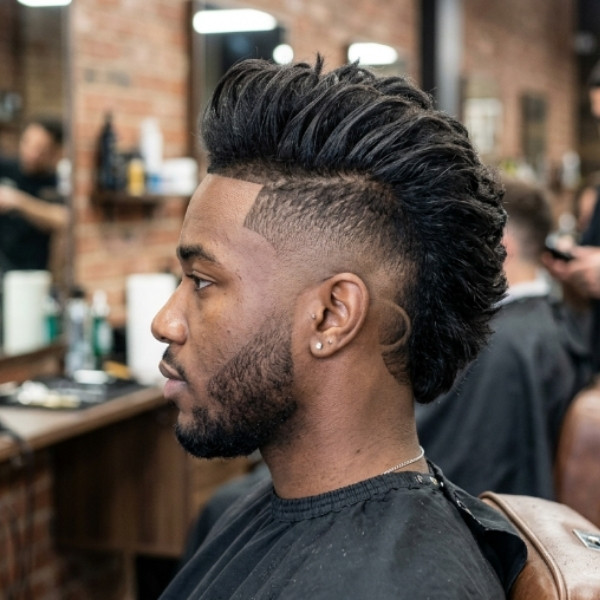 Long Burst Fade Mohawk